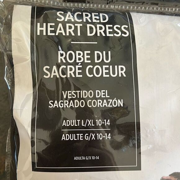 Sacred Heart Dress Black Lace Gothic Dress Halloween Costume large xL - Picture 2 of 7